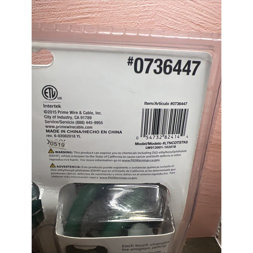 Prime Outdoor Countdown Timer With Touch Sensor and Ground Stake 6 Outlet New - Picture 4 of 7